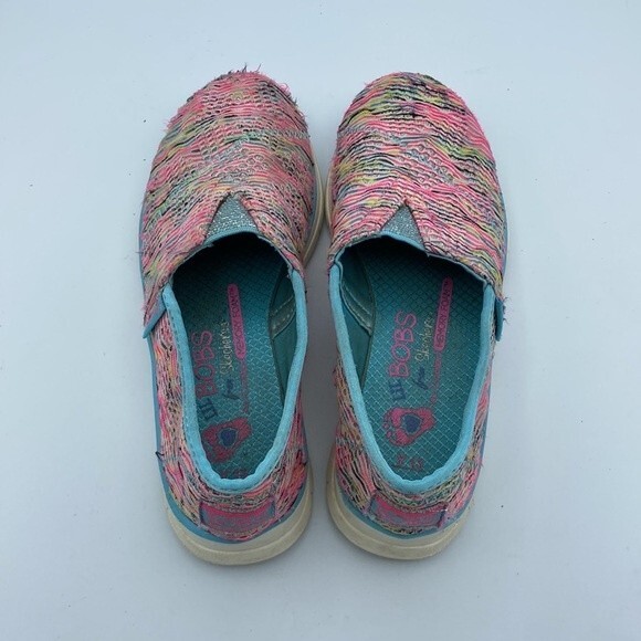 Skechers Girls Slip-on Pureflex 3-Wavy Dreamer Sneaker Size Turquoise Pink 13 - Picture 6 of 8